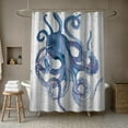 thumbnail image 3 of Creative Products Octo Watercolor Navy 71x74 Shower Curtain, 3 of 6