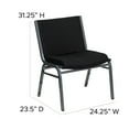 thumbnail image 6 of Flash Furniture 2 Pack HERCULES Series Big & Tall 1000 lb. Rated Black Fabric Stack Chair, 6 of 14