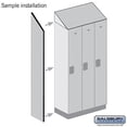 thumbnail image 4 of Side Panel - for 6 Feet High - 21 Inch Deep Designer Wood Locker - with Sloping Hood - Gray, 4 of 4