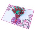 thumbnail image 4 of Naiovety Navidad Año Nuevo tarjeta de felicitación 3D Pop-up Flor hecha a mano Postal Tarjetas de felicitación Día de San Valentín Tarjeta de Kits de decoración para fiestas Rosa Naiovety JR0981-01, 4 of 6