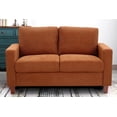 thumbnail image 4 of Mid Century Modern Couch for Small Spaces Living Rooms Apartments and Condos Sofa Sets with Reversible Back Pillows Orange, 4 of 4