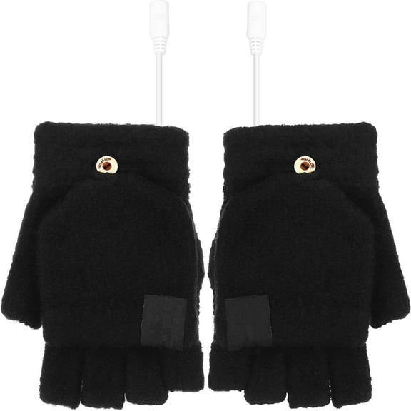 CTIRCHIU 1 Pair USB Heated Gloves for Men and Women, Winter Warm Gloves for Cold Weather Outdoor Activities
