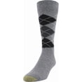 thumbnail image 3 of Gold Toe Men's Campbell Crew Socks, 6 Pairs, Grey Marl, Black, Charcoal, Shoe Size: 12-16, 3 of 4