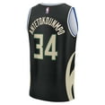 thumbnail image 3 of Men's Fanatics Giannis Antetokounmpo Black Milwaukee Bucks Fast Break Replica Player Jersey - Statement Edition, 3 of 3
