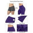 thumbnail image 6 of ValueVibe Womens Flare Yoga Pants with Pockets Bootcut Yoga Leggings High Waist Tummy Control Workout Pants, Purple 2XL, 6 of 8