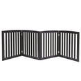 ZENY Entryway Indoor Wood Foldable Dog Pet Gate Fence 4 Panels, Brown
