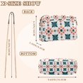 thumbnail image 4 of FORMRS Women Crossbody Purse with Chain Strap Vegan Leather Shoulder Handbag, Flowers Geometric Pattern, 4 of 7