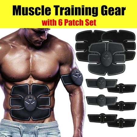 Grtxinshu Buttock/Abdominal EMS Muscle Training Gear, ABS Stimulator Muscle Trainer Smart Body Building Fitness Ab Core Toners Workout For Abdomen/Arm/Leg/Hip