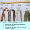thumbnail image 6 of OnDisplay LuxeArch: Premium Wide Arch Acrylic Handbag/Purse/Backpack Hanger (Clear, 3), 6 of 7