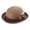 Khaki, variant on Wool Panama Hat Fedora Western Short Brim Hat Cap for Women Men Photo Props