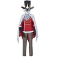 thumbnail image 3 of Disfraz de Helluva Boss para hombres y mujeres, conjunto completo de uniforme con sombrero, capa superior y pantalón, para Halloween, 3 of 4