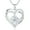 A-Silver, variant on 925 Sterling Silver Heart Pendant Necklace Blue Zirconia with 18in Chain Gift for Women
