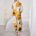 thumbnail image 5 of Bingfone Womens Pajama Sets Sunflower 5 Print,Long Sleeve Loungewear Pajamas Set-Large, 5 of 9