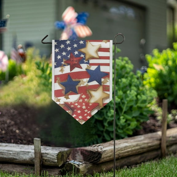 American Flag Stars Garden Flag 18" x 12.5" Double Sided Yard Lawn Outdoor Decor Small Yard Flags