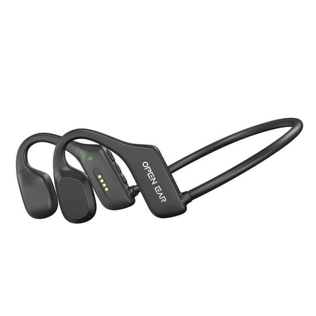 Open Ear Air Conduction Headphones, Music Earphones Wireless Bluetoeth 5.2 Headset with Up to 7 Hours Playtime Built-in ENC Mic, Hi-Fi Sound Lightweight for Home Office Commute Indoor Use(Bl