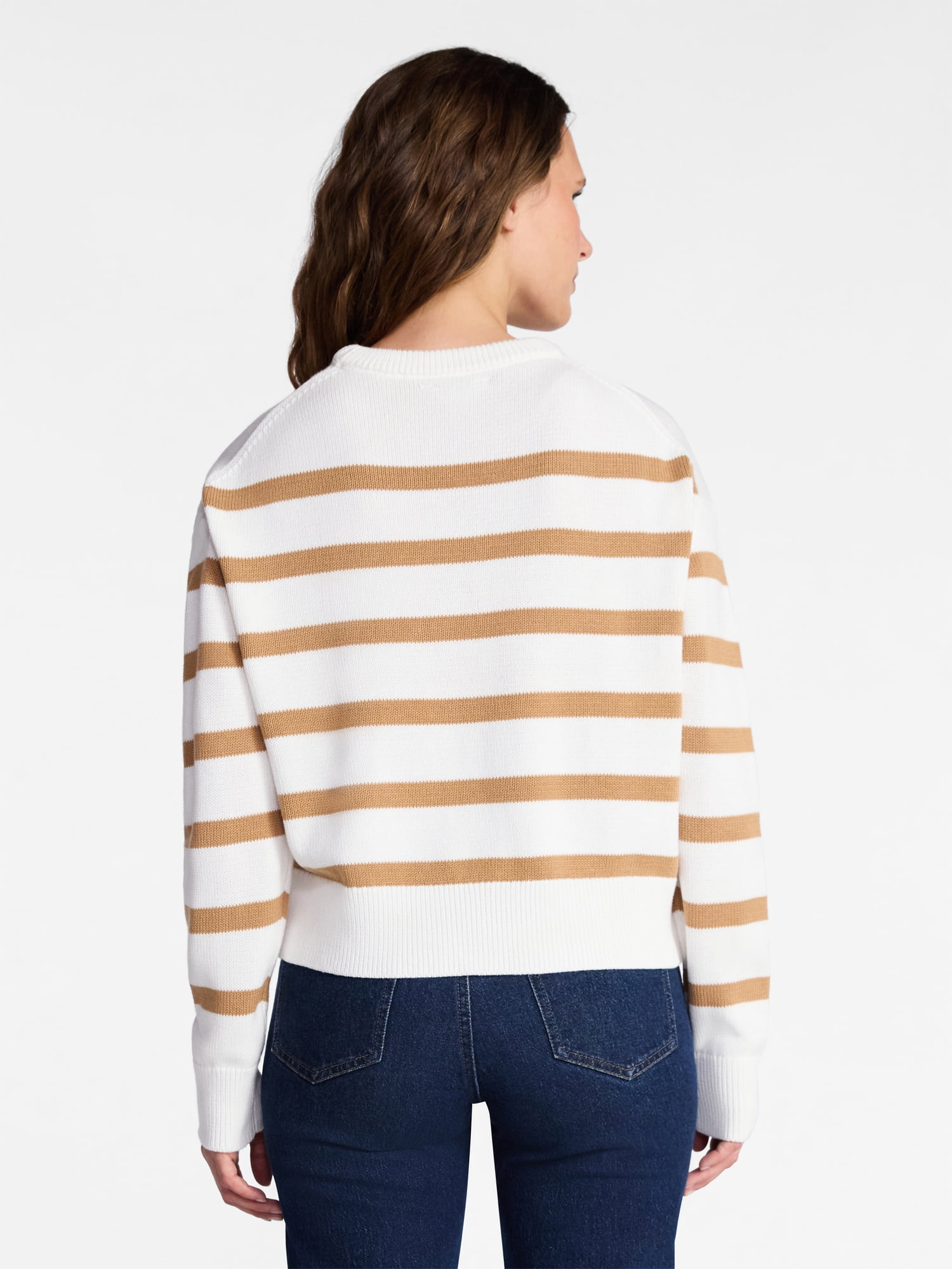 Time and Tru Women's and Women‘s Plus Easy Crew Pullover, Sizes XS-XXXL