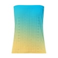 thumbnail image 5 of Dyegold T-Shirts for Women Trendy,Women's Tube Tops Gradient Bandeau Ombre Strapless Shirt Sleeveless Backless Tanks Blouse, 5 of 5