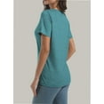 thumbnail image 4 of Women's Lightweight Soft T-Shirt - Crew Neck, Curved Hem, Comfortable & Lounge Top, Trendy Tee, 4 of 6