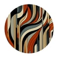 thumbnail image 2 of PIKWEEK Geometric Abstract Round Tablecloth, Fitted Table Cover with Elastic  Round Tables, Modern Vintage Oil Painting Art Table Cloth Outdoor Indoor Dinning Party Waterproof Tablecloths, 2 of 7