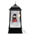 thumbnail image 5 of Northlight Lighted Snowman Christmas Lantern with Falling Snow - 13" - Black, 5 of 5