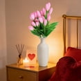 thumbnail image 6 of yulier Fake Tulips Artificial Flowers Tulip Bouquet Faux Flowers for Spring Summer Home Office Decor Wedding Decorations Mother's Day Easter Gifts, 6 of 7