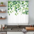 thumbnail image 4 of Country Leaves Sheer Curtains 63 Inches Long, Watercolor Green Leaf Branches Vine Botanical Light Filering Curtains, Breathable Simi Curtain Privacy Drapes for Living Room Bedroom Window Treatment, 4 of 9