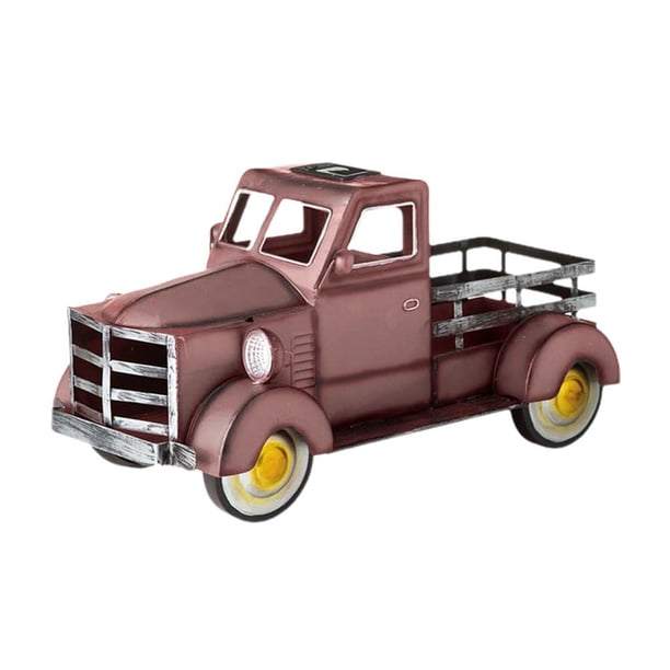 Del Jardín De La Camioneta Pickup Del Estilo Retro Con La Maceta Del Camión De Las Luces Del Coche Para El Patio Del Porche Noticed HA043507-05