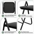 thumbnail image 4 of MRUAKA Outdoor Dining Chairs Set of 4, PVC Patio Chairs, Foldable Chairs for Deck, Garden, Backyard, Black, 4 of 6