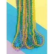 144 Pack of Transparent Mardi Gras Beads