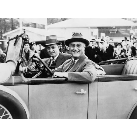 President Franklin D. Roosevelt Driving With Passenger Treasury Secretary History (24 x 18)