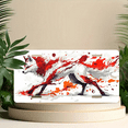 thumbnail image 6 of 1 Pcs 2D Flat License Plate Covers & Frames, A Fox with Splashes of Red For Decorative Front, Waterproof For Decoration Aluminum License Plate Covers & Frames Cover For Men Women, 12" X 6", 6 of 7