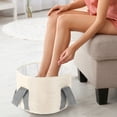 thumbnail image 2 of Unique Bargains 1 Pc Collapsible Bucket Foot Soaking Bag for Foot Spa Soaking Beige S, 2 of 6