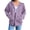 Purple, variant on under $5 JINMGG Winter Coats for Women, 2026 Fashion Winter Women's Solid Hooded Plush Sweatshirt Long Sleeve Jacket Loose Coat White XL