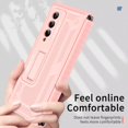 thumbnail image 2 of MonsDirect for 7.6 inch Samsung Galaxy Z Fold 4 5G 2022 Case, Anti-Fall Shockproof Hard PC Back Shell with Kickstand, Shell Membrane Integrated & Soft TPU Retractable Hinge for Galaxy Z Fold 4, Pink, 2 of 7