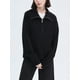 thumbnail image 4 of Suéteres de moda para mujer 2024, suéteres holgados con diseño de cremallera, suéteres casuales de cuello alto sólido, suéter de punto rosa grueso para mujer de invierno, 4 of 5