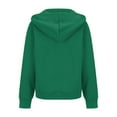 thumbnail image 4 of ClodeEU Women's Light Cotton Hoodie Jacket With Pockets，Fall Fashion Slim Sweatshirts With Zip Mint Green,Womens Plus XXL, 4 of 6