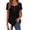 Black, variant on Zeagoo Women's Short Sleeve Shirts Pleated Scooped Neck Summer Tunic Tops Blouse Dressy Causal Loose Fit T-Shirts