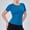Light Blue, variant on Vivianyo HD Women's Slim Fit Crew Neck Short Sleeve Workout Top, Quick Dry Athletic Yoga Compression Tee, Women's Pink, Sizes S-2XL