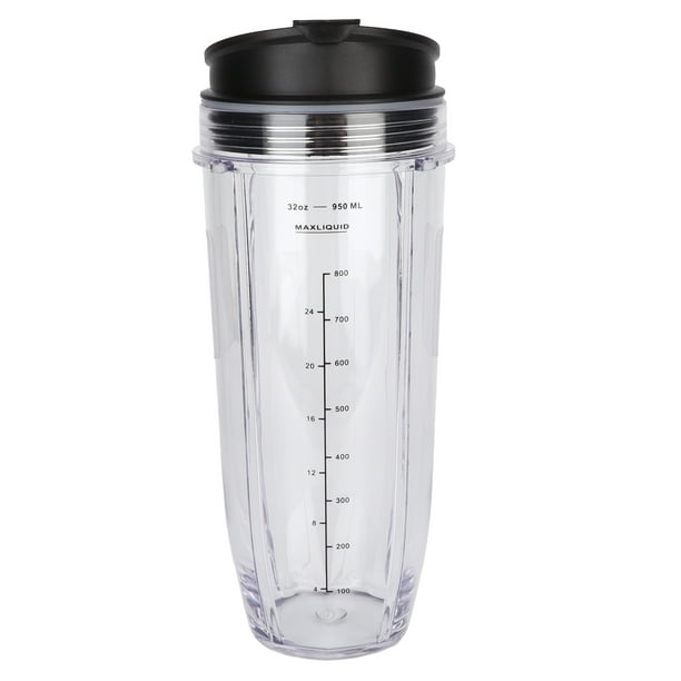 Vaso de Repuesto Bling Bling 32Oz con Tapa Compatible con Exprimidor Nutri Ninja