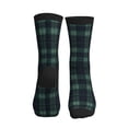 thumbnail image 2 of Women's Men's Scottish Tartan Plaid Colorful Novelty Pattern Crew Athletic Socks, 2 of 7