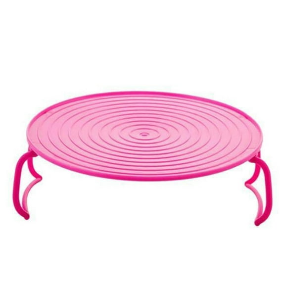 VBXOAE Microwave-Safe Splatter Guard Cover with Foldable Handles-Heat-Resistant Steam Lid & Food Protection Tray 9.25 inches,Hot Pink