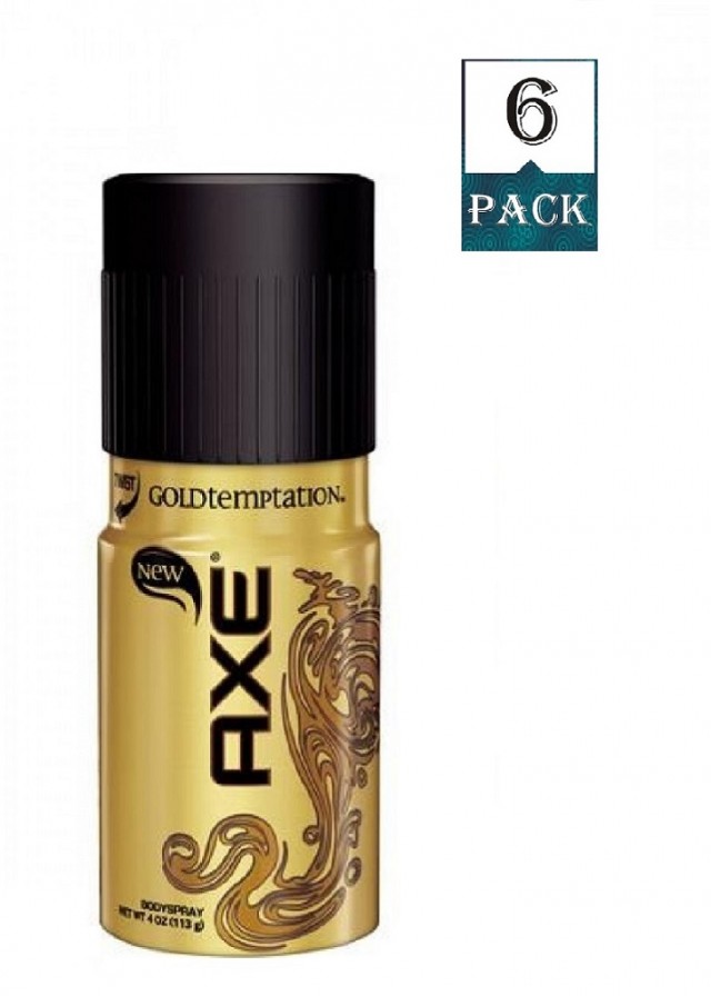 Axe Body Spray Deodorant Gold Temptation 150 Ml (Pack of 6) Walmart