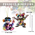 thumbnail image 3 of UYUH Monkey Ornaments Hanging Decor Colorful Animal Car & Bag Charms, Cute Home Decor Gift, Durable Resin Animal Figures for Christmas Birthdays, All Ages Room Decoration Accessories, 3 of 7