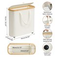 thumbnail image 4 of NOSTHEART 30L Toilet Paper Storage Basket, Toilet Paper Storage Box Made of Bamboo, Foldable Bathroom Organiser for 12-16 Toilet Rolls, with Handles, for Bathroom and Household, Beige, 4 of 7