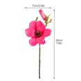 thumbnail image 2 of Rosa un paquete de una sola flor de magnolia pequeña flor artificial fresca arreglo de flores falsas decoración del hogar boda ANGGREK Otros, 2 of 8