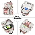 thumbnail image 5 of FORMRS Mini Backpack Purse for Women Travel Daypack Casual Shoulder Bag, Beige Christmas Santa, 5 of 7