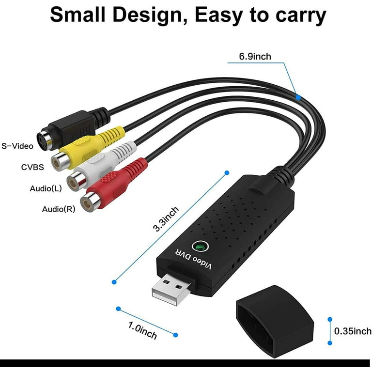 TechSide Video Grabber 2025: VHS to Digital Converter USB 2.0 (incl. RCA SCART), for Windows 11/10, Hi8, MP4 TechSide Video Grabber 2025: VHS to Digital Converter USB 2.0 (incl. RCA SCART), for Windows 11/10, Hi8, MP4