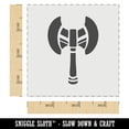 thumbnail image 2 of Battle Axe Dwarven Fantasy Weapon DIY Cookie Wall Craft Stencil - 3.5 Inch, 2 of 5