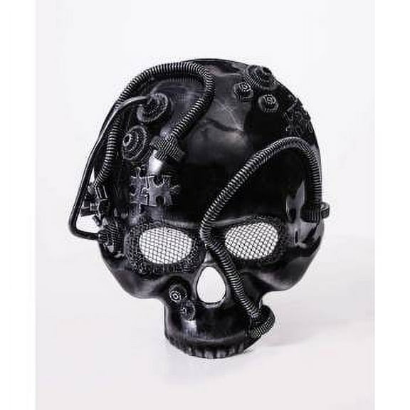 STEAMPUNK SILVER SKULL MASK