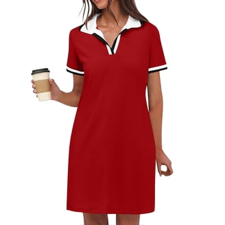 U.S Polo Assn Women's Tipped Polo Dress - Walmart.com